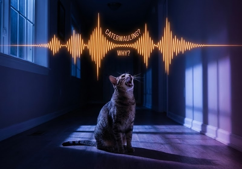 Cat Caterwauling at Night