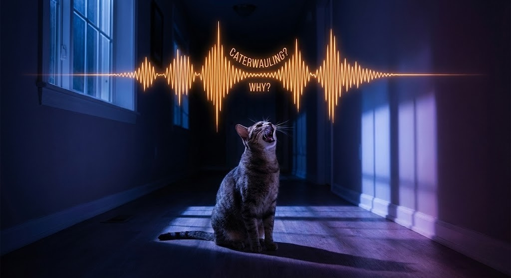 Cat Caterwauling at Night